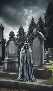 ارواح سرگردان ترسناکی که در قبرستان هستند .