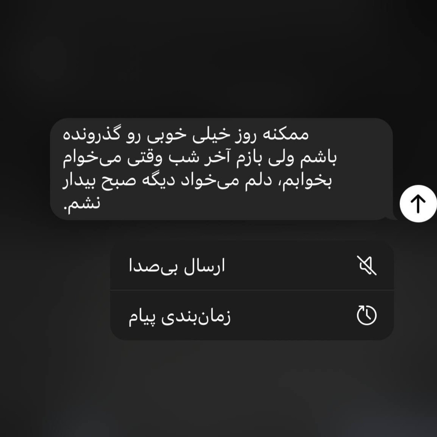 ولی باز دلم میخواد صبح بیدار نشم...🙂💔