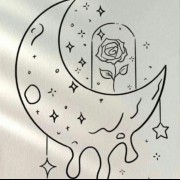 طراحی ونقاشی ماه برای پروفایل یا پس زمینه اگر دوست داشتی