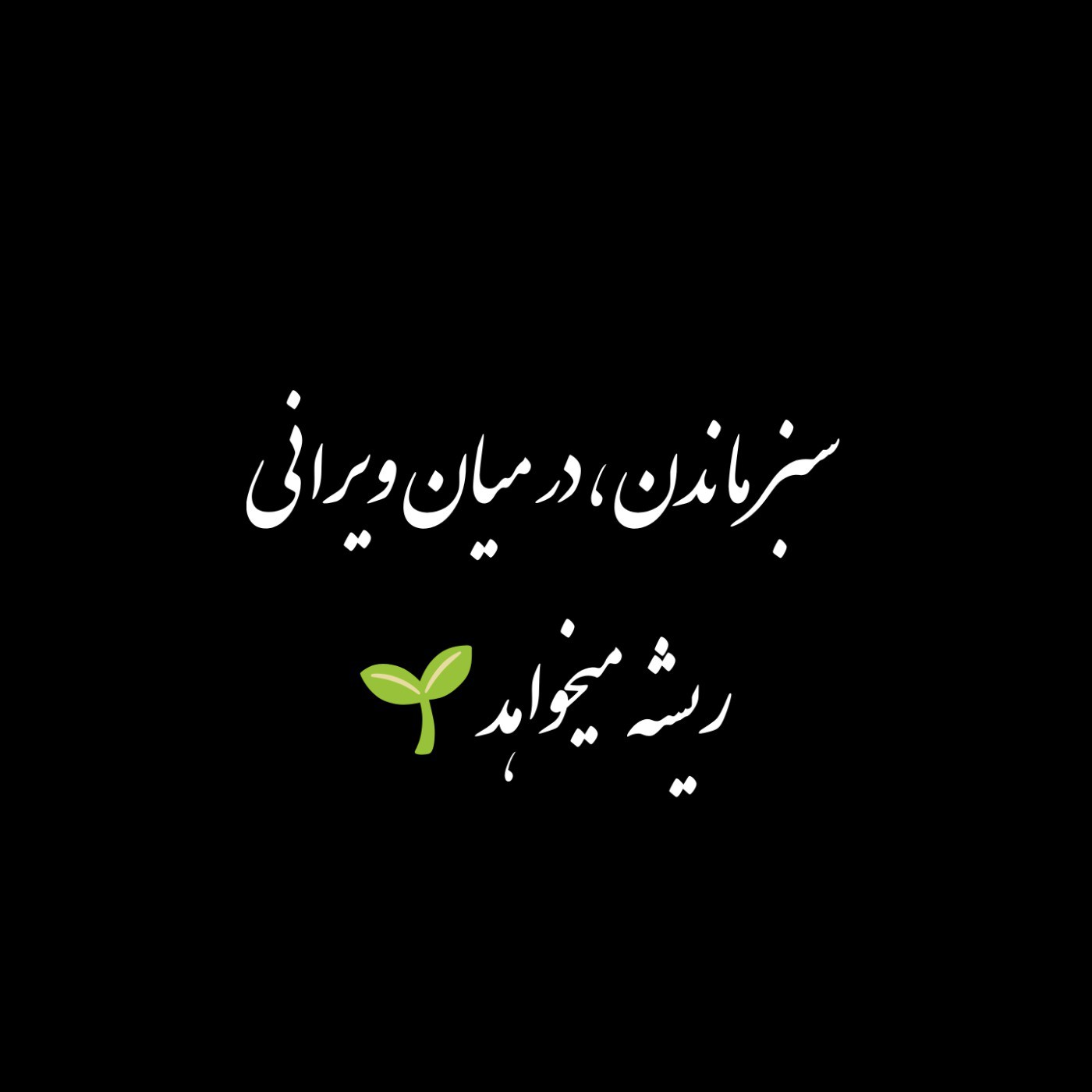 ریــــــــــشه می خــواهد...!! 