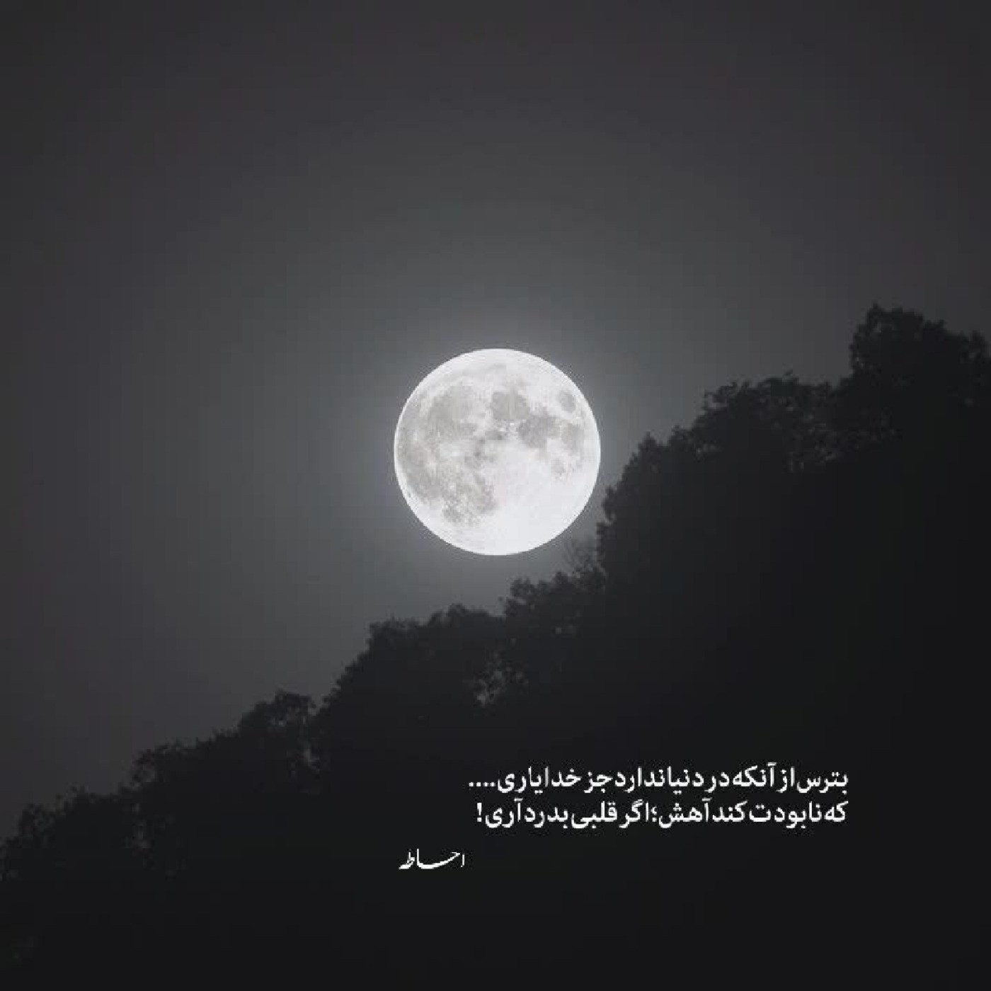 بترس از انکه در دنیا ندارد جز خدا یاری... 💙✨