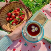 یه عصرونه ی عالی در باغی سرسبز با چای دارچین☕🌸